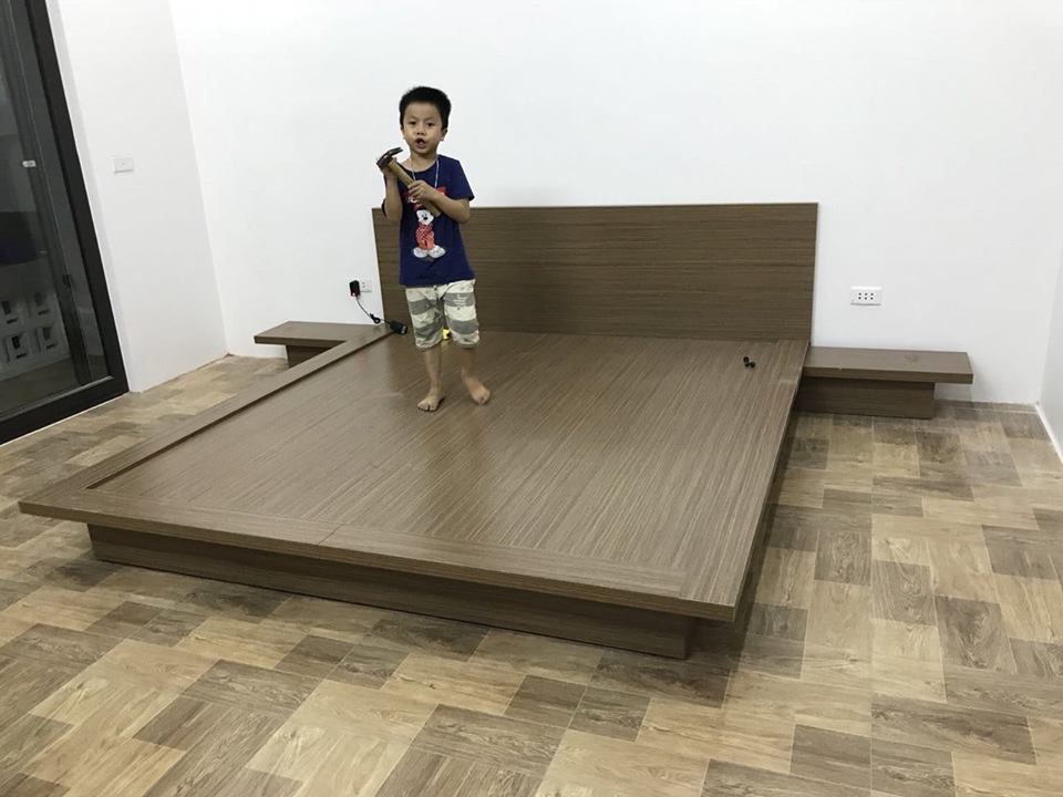 Giuờng Gỗ Công Nghiệp 1M5 *1M9
