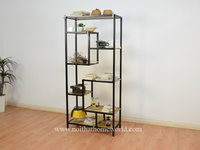Kệ Trang Trí Sắt Mặt Gỗ Công Nghiệp Hải Phòng